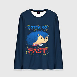 Мужской лонгслив Little Sonic gotta go fast