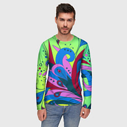 Лонгслив мужской Хвост жар-птицы, цвет: 3D-принт — фото 2