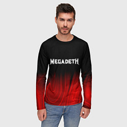 Лонгслив мужской Megadeth Red Plasma, цвет: 3D-принт — фото 2