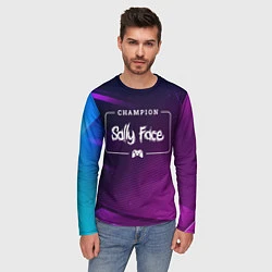 Лонгслив мужской Sally Face Gaming Champion: рамка с лого и джойсти, цвет: 3D-принт — фото 2