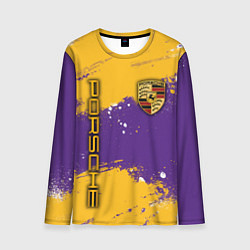 Лонгслив мужской PORSCHE- LAKERS COLORS, цвет: 3D-принт