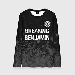 Лонгслив мужской Breaking Benjamin glitch на темном фоне: символ св, цвет: 3D-принт