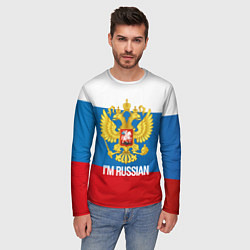 Лонгслив мужской Im Russian, цвет: 3D-принт — фото 2