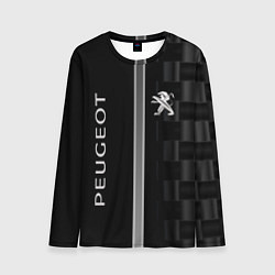 Лонгслив мужской Peugeot карбон абстракция, цвет: 3D-принт