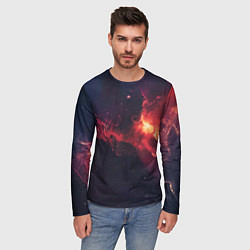 Лонгслив мужской Космическое пламя, цвет: 3D-принт — фото 2