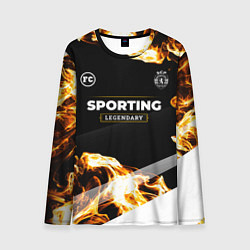 Лонгслив мужской Sporting legendary sport fire, цвет: 3D-принт