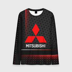 Лонгслив мужской Mitsubishi Абстракция карбон, цвет: 3D-принт