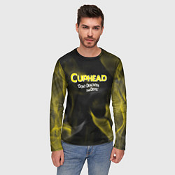 Лонгслив мужской Cuphead жёлтый огонь, цвет: 3D-принт — фото 2