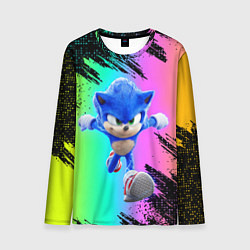 Лонгслив мужской Sonic neon, цвет: 3D-принт