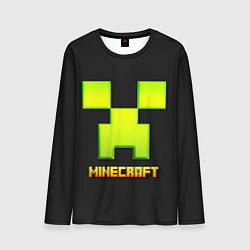 Лонгслив мужской Minecraft: neon logo, цвет: 3D-принт