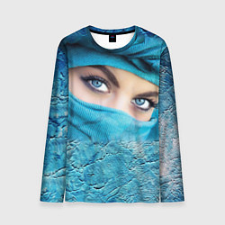 Лонгслив мужской Синеглазая девушка в хиджабе, цвет: 3D-принт