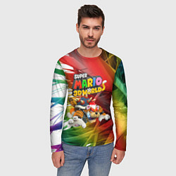 Лонгслив мужской Tiger-Bowser - Super Mario 3D World, цвет: 3D-принт — фото 2