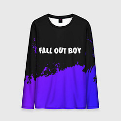 Лонгслив мужской Fall Out Boy purple grunge, цвет: 3D-принт