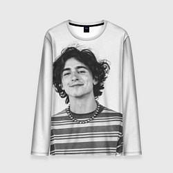 Лонгслив мужской Timothee Chalamet black white photo, цвет: 3D-принт