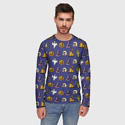 Лонгслив мужской Halloween pattern, цвет: 3D-принт — фото 2