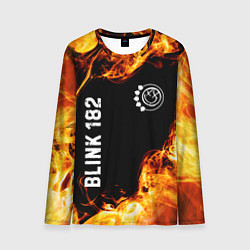 Лонгслив мужской Blink 182 и пылающий огонь, цвет: 3D-принт