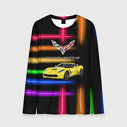 Лонгслив мужской Chevrolet Corvette - гоночная команда - Motorsport, цвет: 3D-принт