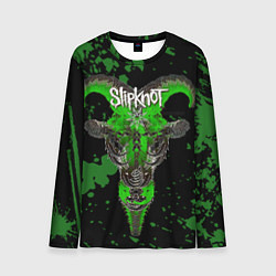 Лонгслив мужской Slipknot зеленый козел, цвет: 3D-принт