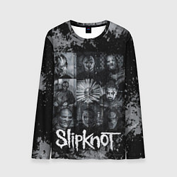 Лонгслив мужской Slipknot black & white style, цвет: 3D-принт