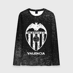 Лонгслив мужской Valencia с потертостями на темном фоне, цвет: 3D-принт