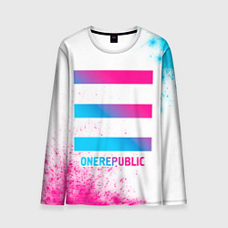 Лонгслив мужской OneRepublic neon gradient style, цвет: 3D-принт