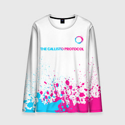 Лонгслив мужской The Callisto Protocol neon gradient style: символ, цвет: 3D-принт