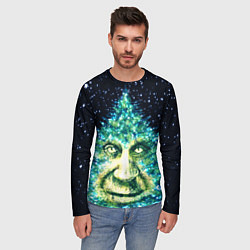 Лонгслив мужской Мудрое Новогоднее Дерево, цвет: 3D-принт — фото 2