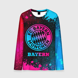 Лонгслив мужской Bayern - neon gradient, цвет: 3D-принт