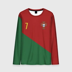 Лонгслив мужской Роналду сборная Португалии, цвет: 3D-принт