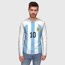 Лонгслив мужской Месси Аргентина ЧМ 2022, цвет: 3D-принт — фото 2