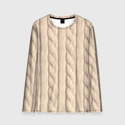 Лонгслив мужской Светлый вязаный свитер, цвет: 3D-принт