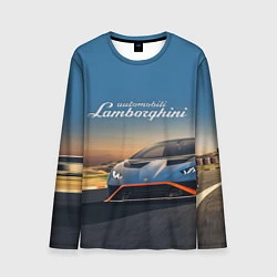 Лонгслив мужской Lamborghini Huracan STO - car racing, цвет: 3D-принт