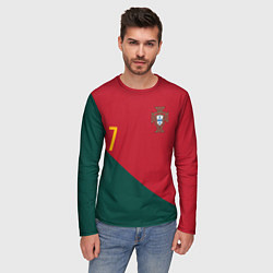 Лонгслив мужской Роналду ЧМ 2022 сборная Португалии, цвет: 3D-принт — фото 2