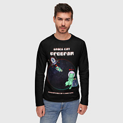 Лонгслив мужской 8bit Космический котик ищет новую жизнь, цвет: 3D-принт — фото 2
