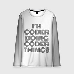 Лонгслив мужской Im doing coder things: на светлом, цвет: 3D-принт