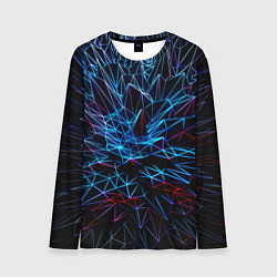 Лонгслив мужской Abstract black crystals, цвет: 3D-принт