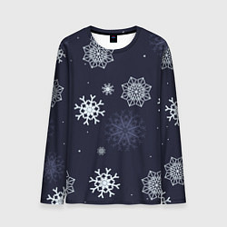 Лонгслив мужской Снежная ночь, цвет: 3D-принт