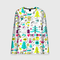 Мужской лонгслив Happy new year hohoho