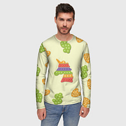 Лонгслив мужской Поп ит паттерн, цвет: 3D-принт — фото 2