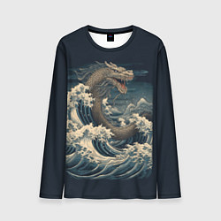 Лонгслив мужской Морской дракон в японском стиле, цвет: 3D-принт