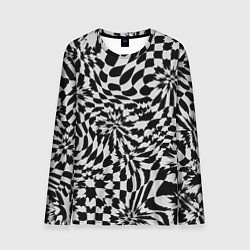 Лонгслив мужской Пластика шахматной доски, цвет: 3D-принт