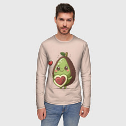 Лонгслив мужской Влюбленный авокадо - парные, цвет: 3D-принт — фото 2