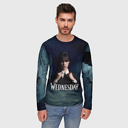 Лонгслив мужской Wednesday dark, цвет: 3D-принт — фото 2