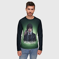 Лонгслив мужской Wednesday green, цвет: 3D-принт — фото 2