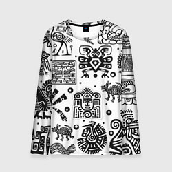 Мужской лонгслив Знаки племени Майя