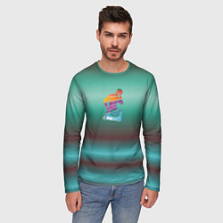 Лонгслив мужской Диджей в градиенте, цвет: 3D-принт — фото 2