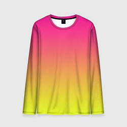 Лонгслив мужской Фиолетово-желтый градиент, цвет: 3D-принт