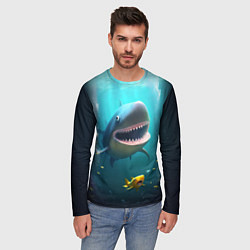 Лонгслив мужской Я акула туруру, цвет: 3D-принт — фото 2