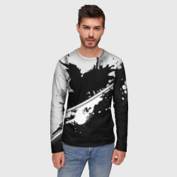 Лонгслив мужской Инь янь краски, цвет: 3D-принт — фото 2