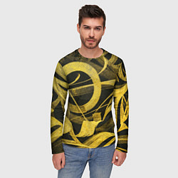 Лонгслив мужской Gold Calligraphic, цвет: 3D-принт — фото 2